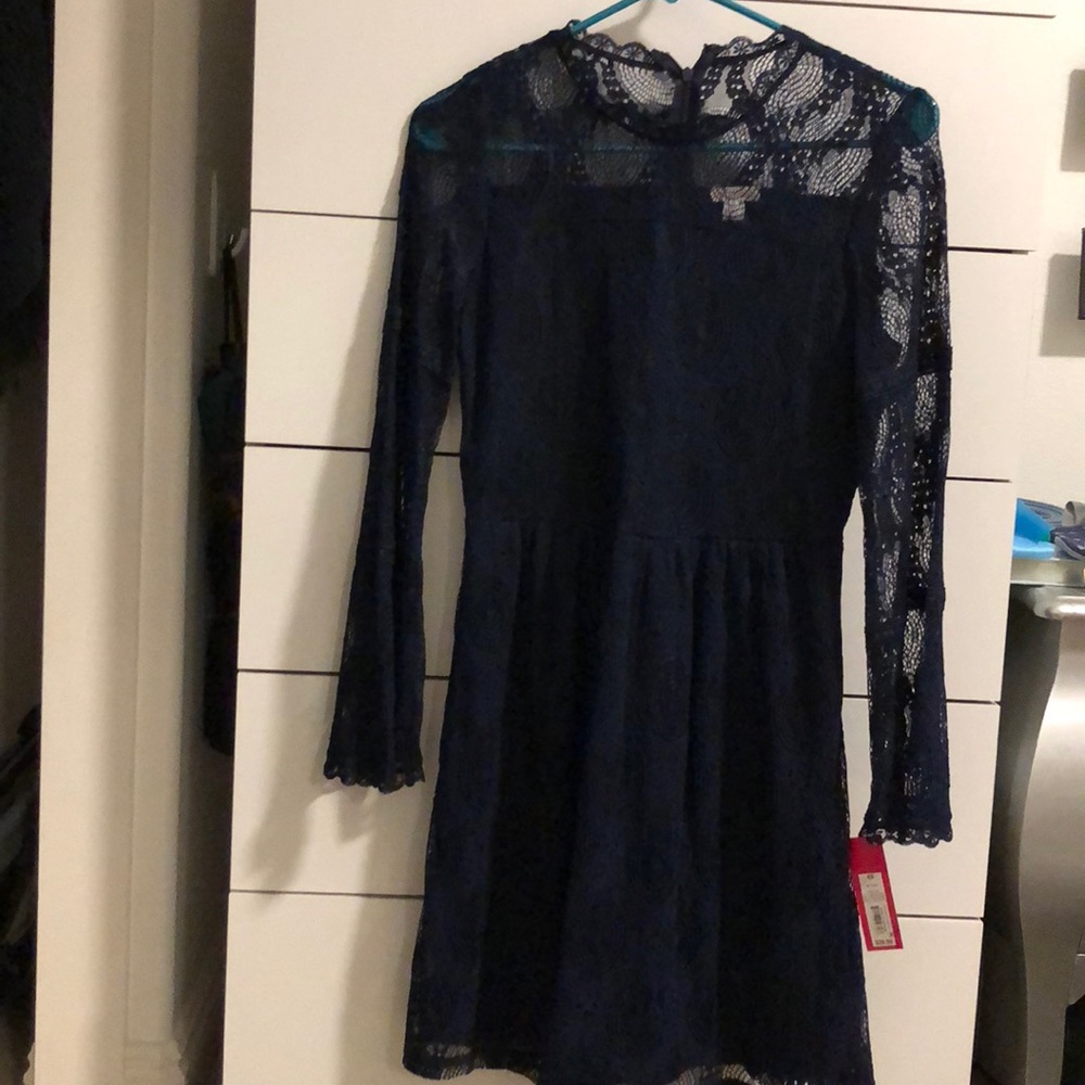 Xhilaration target navy blue lace dress